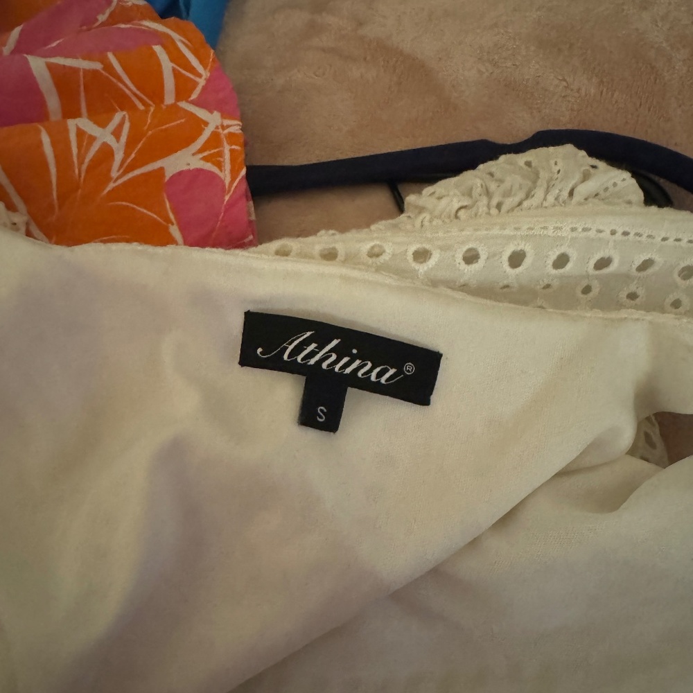 White Lace Ruffle Romper Small - Picture 8 of 8